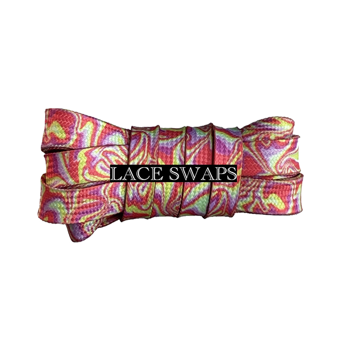 Oil Spill Flat Pattern Shoelaces
