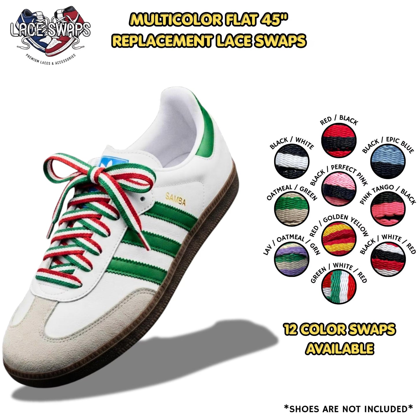 Multicolor Flat Shoelaces