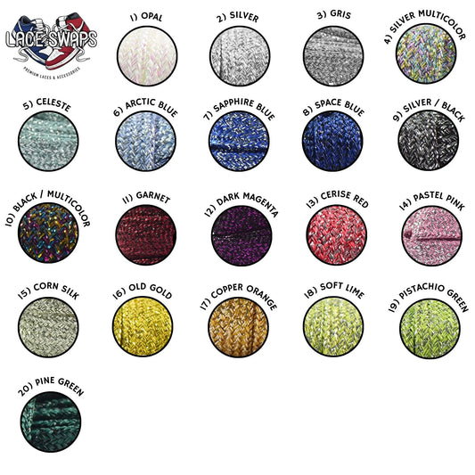 Flat Glitter Wide Shoelaces