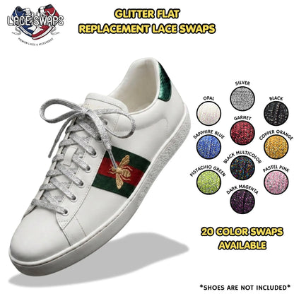 Flat Glitter Wide Shoelaces
