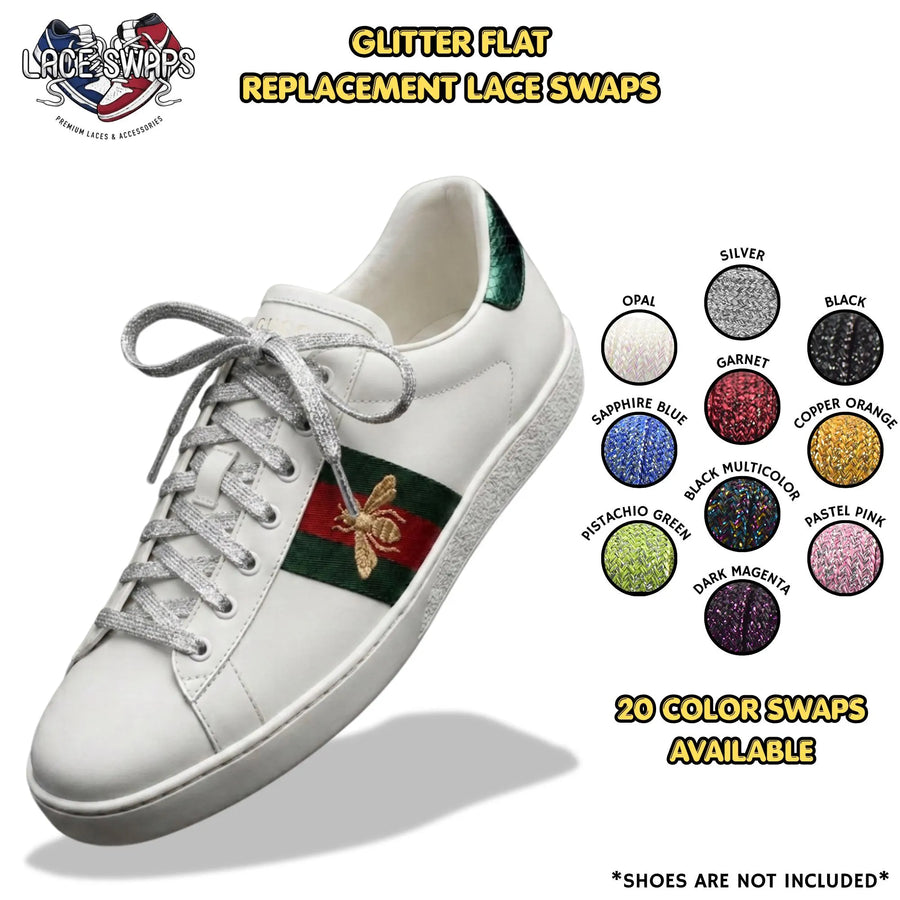 Flat Glitter Wide Shoelaces