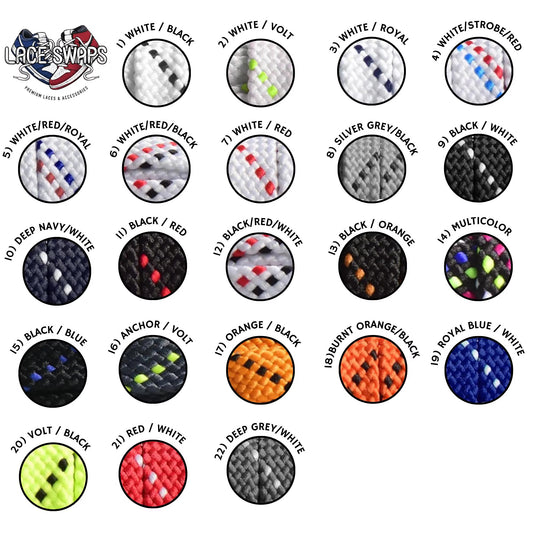 Pattern Flat Double Threaded Shoelaces