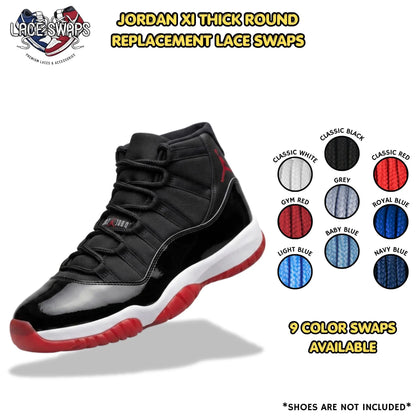 Thick Jordan 11 Shoelaces