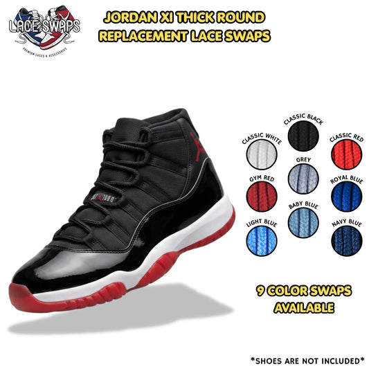 Thick Jordan 11 Shoelaces