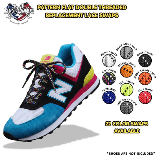 Pattern Flat Double Threaded Shoelaces