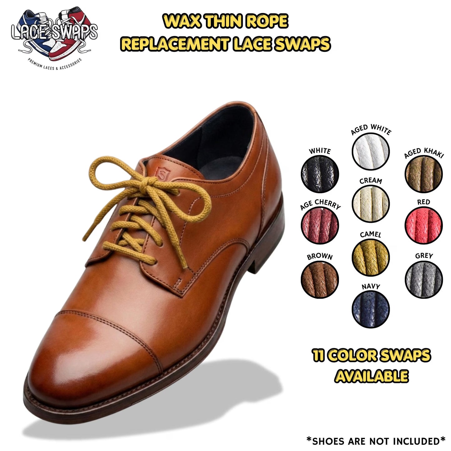 Wax Thin Rope Shoelaces
