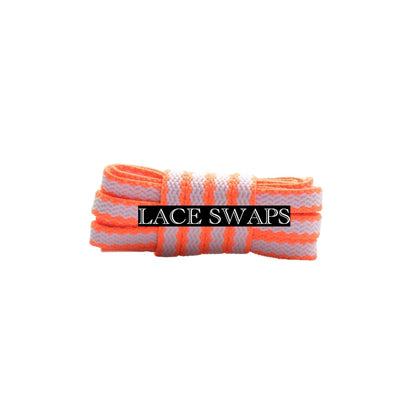 Two Tone Racer Pattern Flat Shoelaces