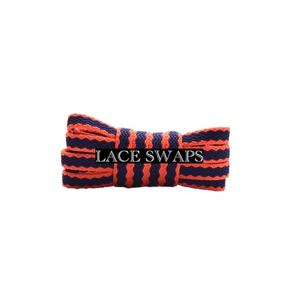 Two Tone Racer Pattern Flat Shoelaces