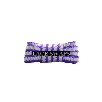Two Tone Racer Pattern Flat Shoelaces